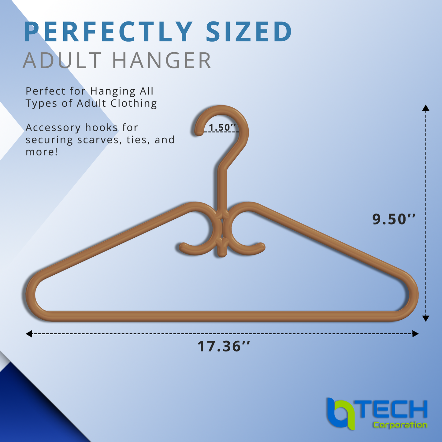 Heavy Duty Plastic Clothes Hangers (12, 24, 40 Pack), Made from 98-100% Recycled Material with Reinforced Plastic Fibers, Made in the USA